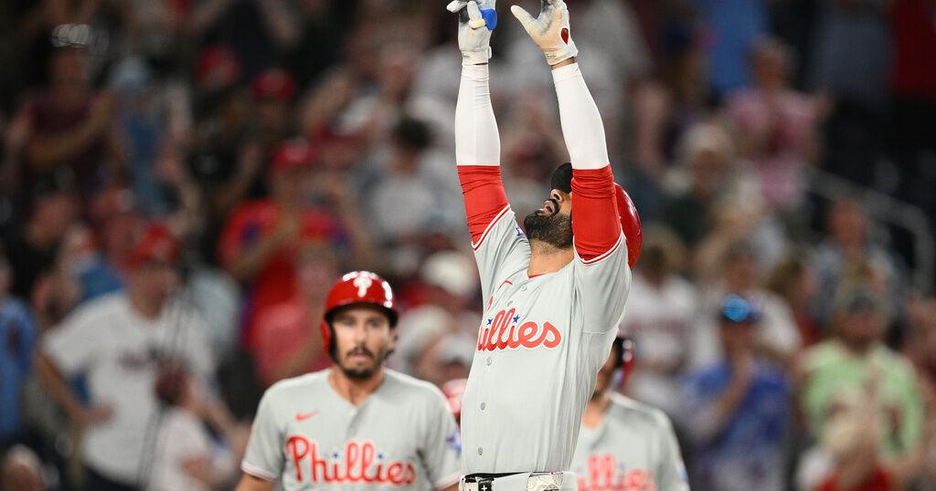 Derek Hill hits 2-out, 2-run pinch homer in 9th to lift the Phillies past the Nationals, 5-4