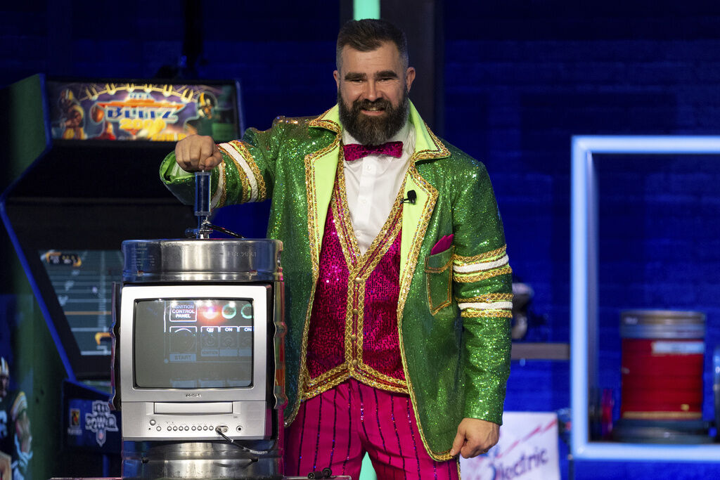 Heeeere’s Jason! Retired Eagles great Jason Kelce tries his hand as a late-night television show host