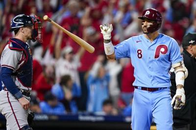 Phillies are wearing their powder blue jerseys tonight in game 4