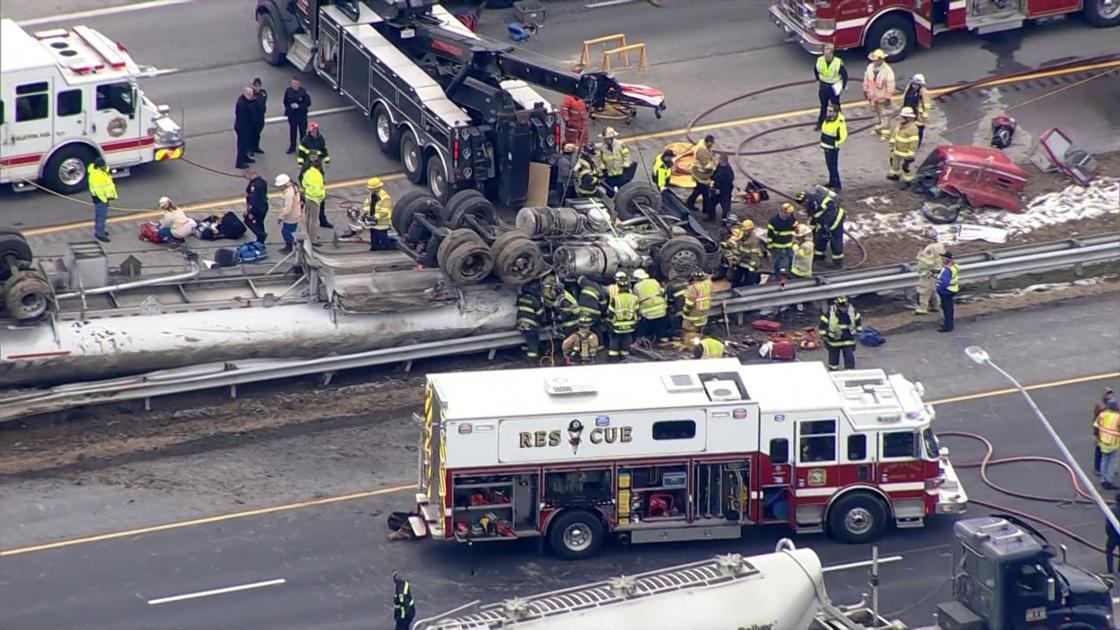 VIDEO I95 in Cecil County, MD reopens after oil tanker crash The