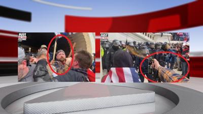 Peter Schwartz at Capitol riot (Courtesy of FBI affidavit)