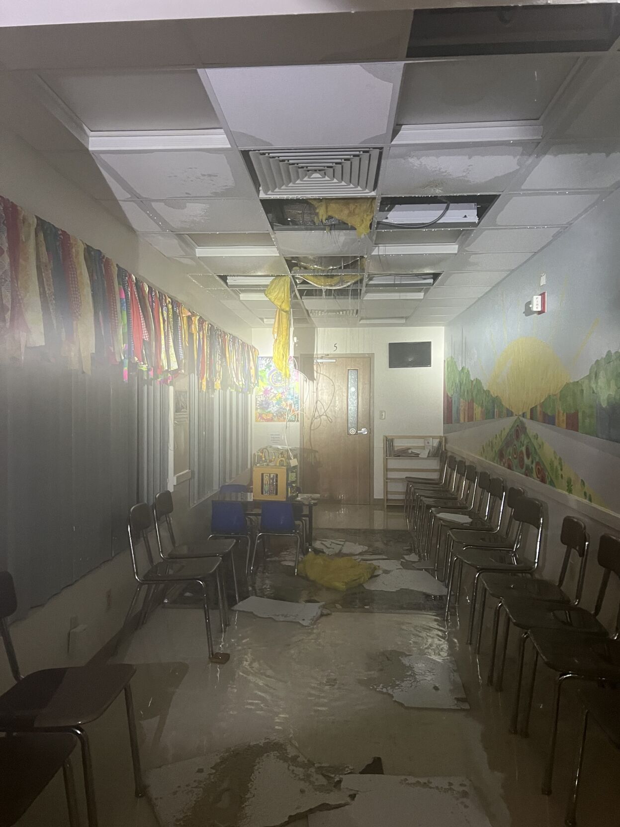 Inside of Hope Southern Indiana after pipe burst