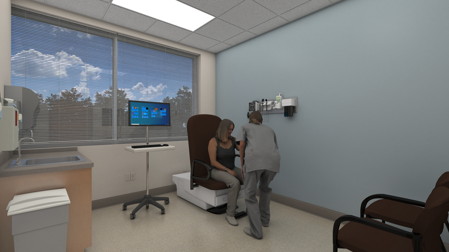 UofL Bullitt South Exam Room Rendering