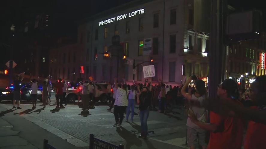 Protesters gather in downtown Louisville demanding justice for Breonna Taylor