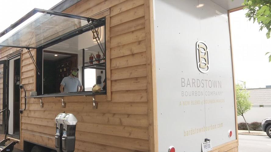 Bardstown Bourbon Company's mobile tasting trailer visits downtown Louisville on April 28, 2021