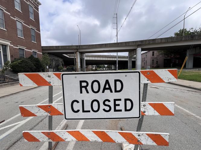 Road closed sign