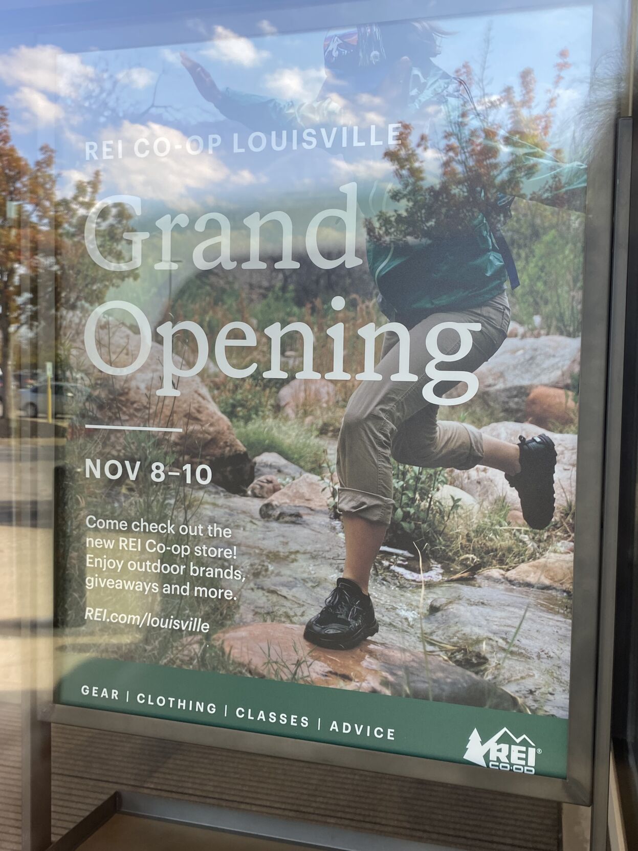 REI at Paddock Shops grand opening sign 10-30-24