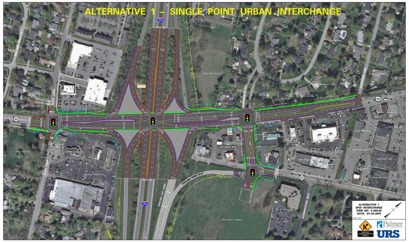 Watterson and US 42 interchange rendering