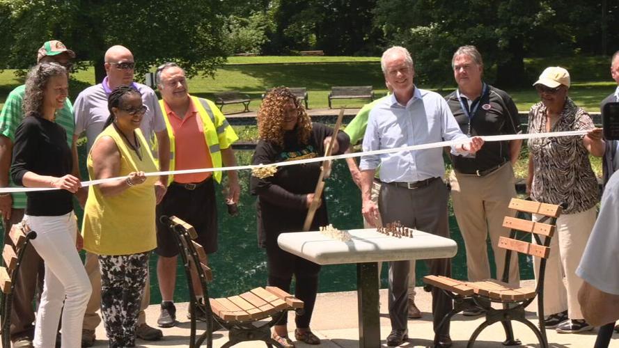Shawnee Park chess table ribbon cutting .jpeg