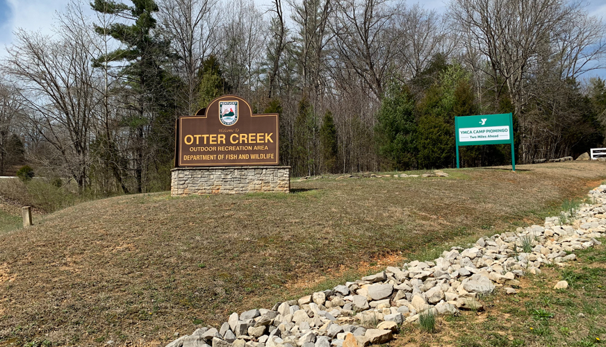Otter Creek campground sign