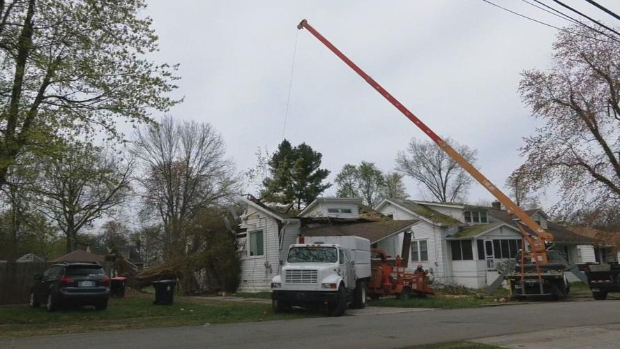 Tree splits house in half after Wednesday storms