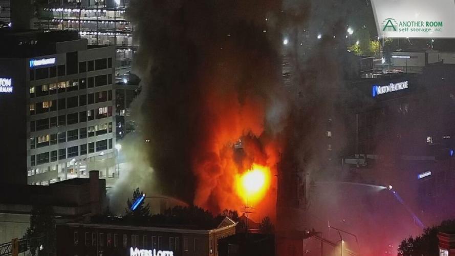 Downtown Louisville fire from weather cam 10-9-24