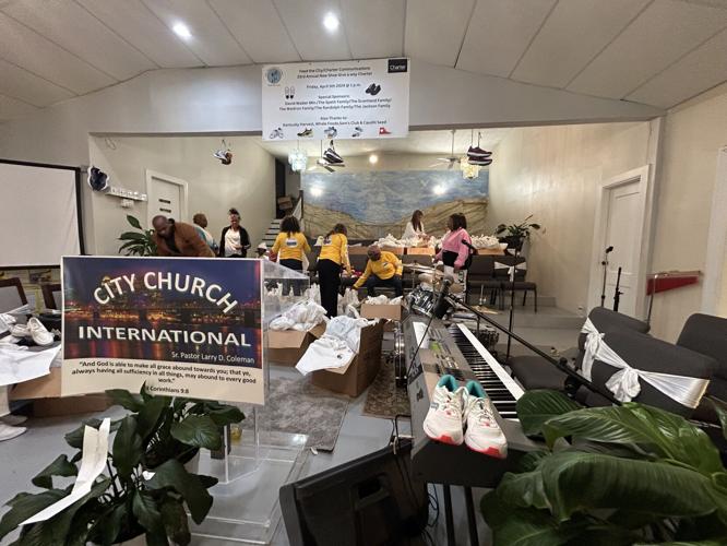 Feed The City shoe giveaway 4-5-24