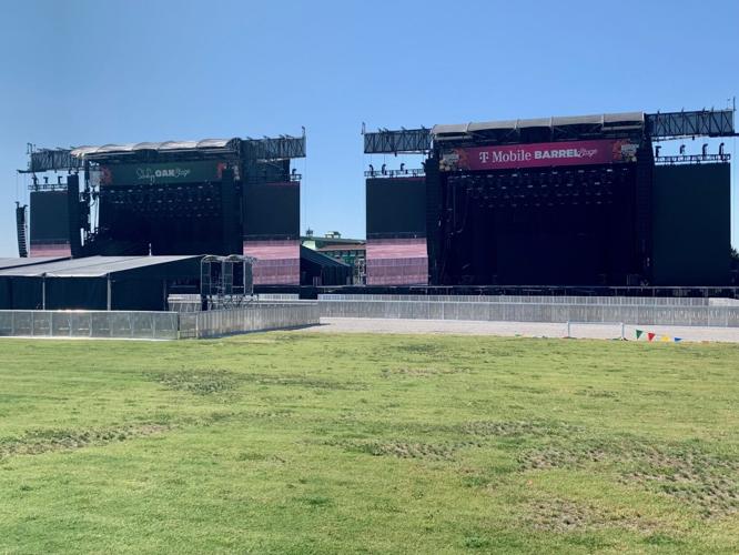 Stages set up at Bourbon and Beyond