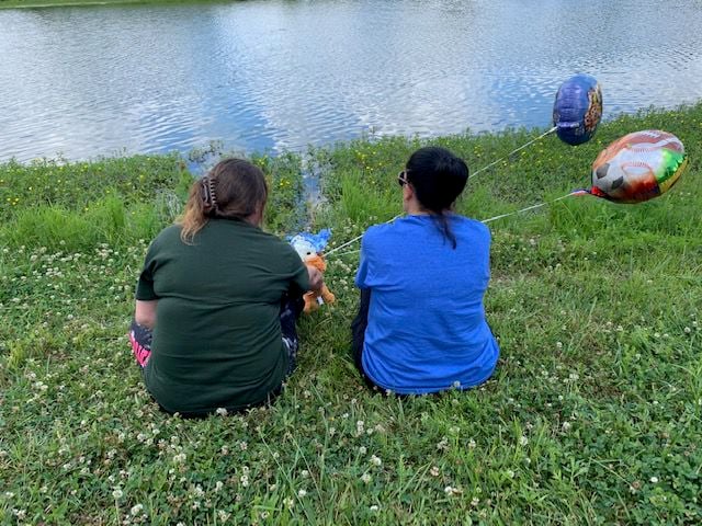 Pond near James Madison Court (in Valley Station area), scene of 6-25-20 death investigation