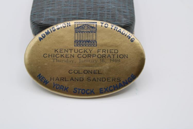 New York Stock Exchange Trading Floor Badge Issued to Colonel Sanders.jpg.JPG