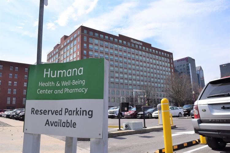 Humana Waterside building parking sign in foreground