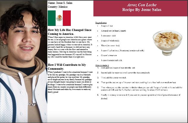 Iroquois High School students release cultural cookbook