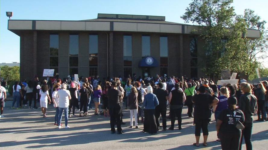 Crowd gathers for rally outside AG Daniel Cameron's office in Louisville 9/18/20