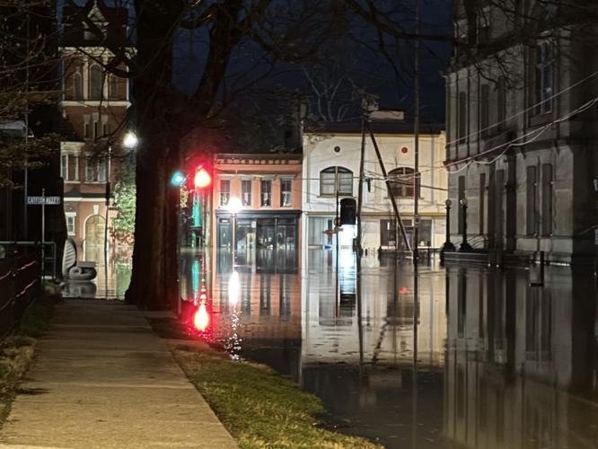 Downtown Frankfort flooding 4.7.25