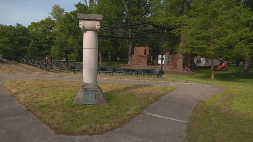 The stage at Central Park in Louisville, Ky.