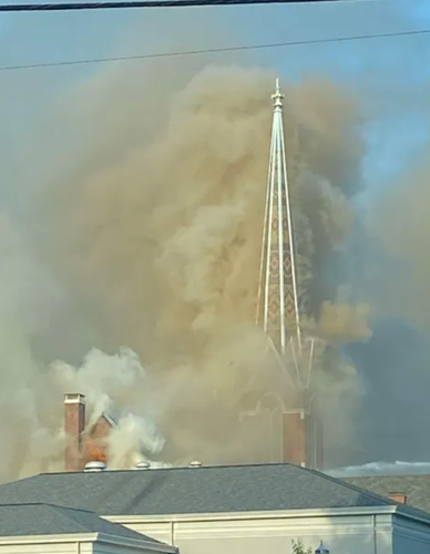 fire at Trinity United Methodist Church