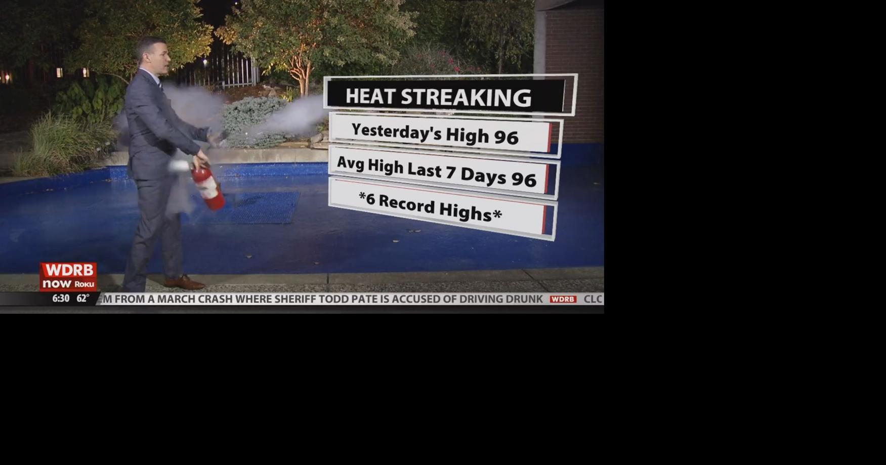 VIDEO | Fire extinguisher explodes on live TV | Local News | wdrb.com
