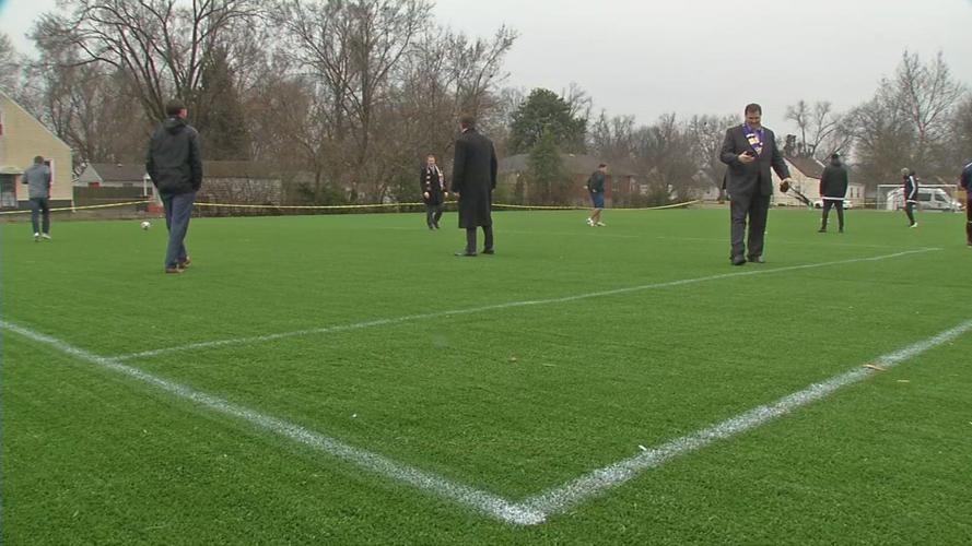 LouCity FC players test new field at William Harrison Park