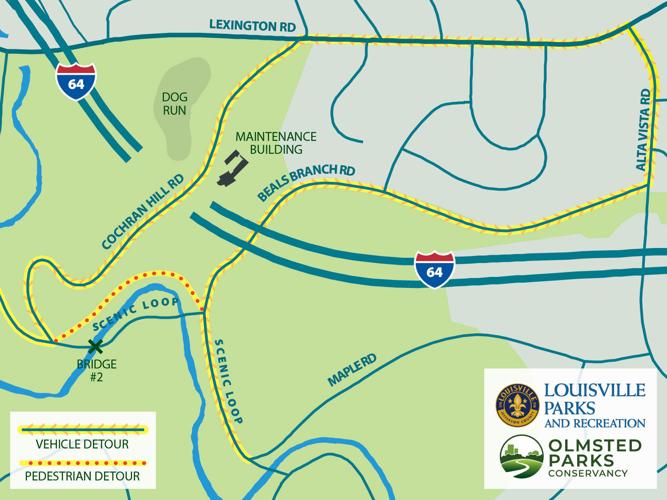 Cherokee Bridge #2 Closed Detour Graphic