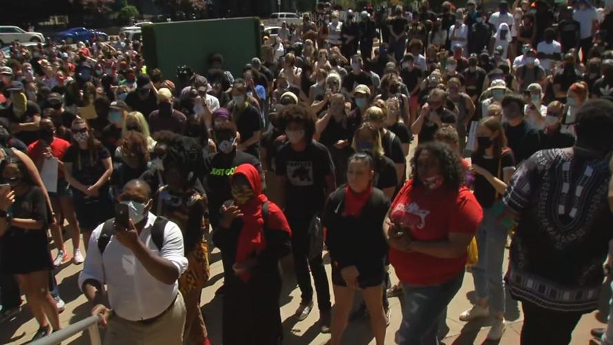 BLM healing ceremony crowd