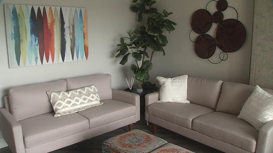 Waterside apt living room