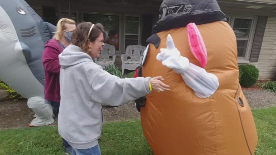 Southern Indiana staff visits clients in disguise to social distance