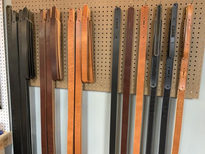Leather goods from Dead Sled Leather Company (belts)