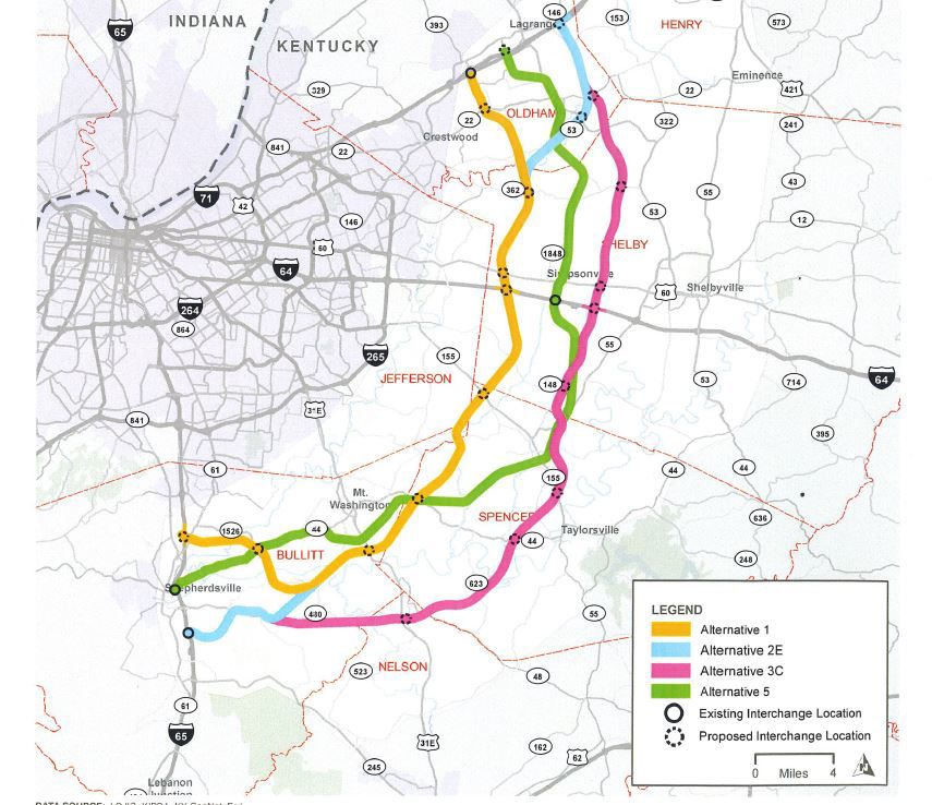 Final Four State Narrows Routes For Louisville Area Bypass In