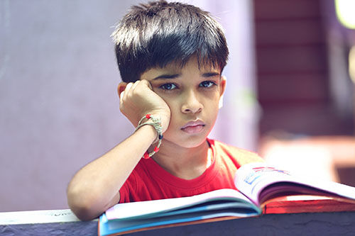 Depression depressed boy student