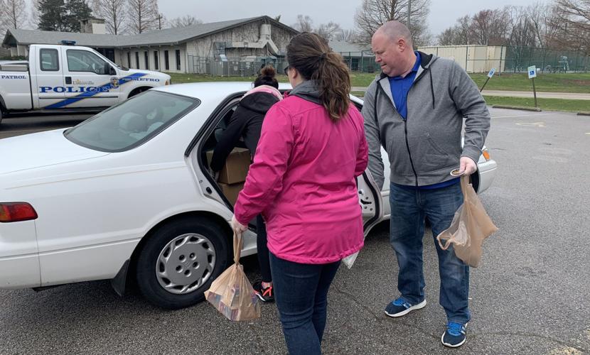 Meals on Wheels frozen meal pickup for seniors - March 18, 2020 - COVID-19 coronavirus pandemic