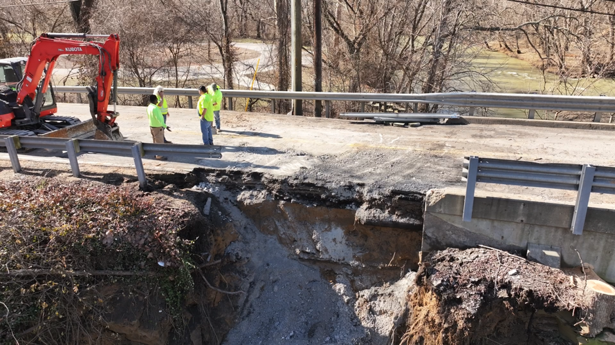 Blackiston Mill Road Bridge closed due to dam failure