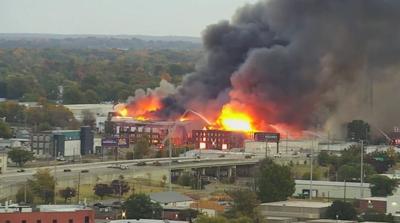 Oct. 17, 2022 fire at Morton Warehouse in Evansville