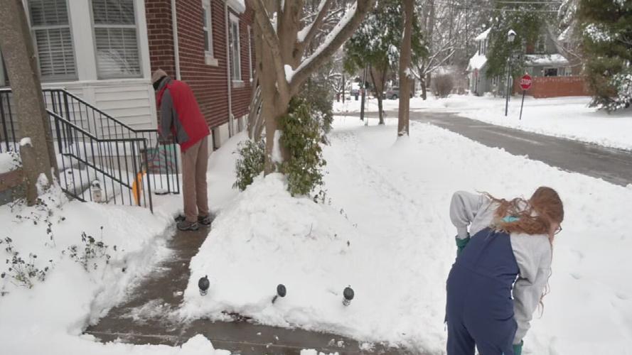 Shoveling winter storm 1-7-25