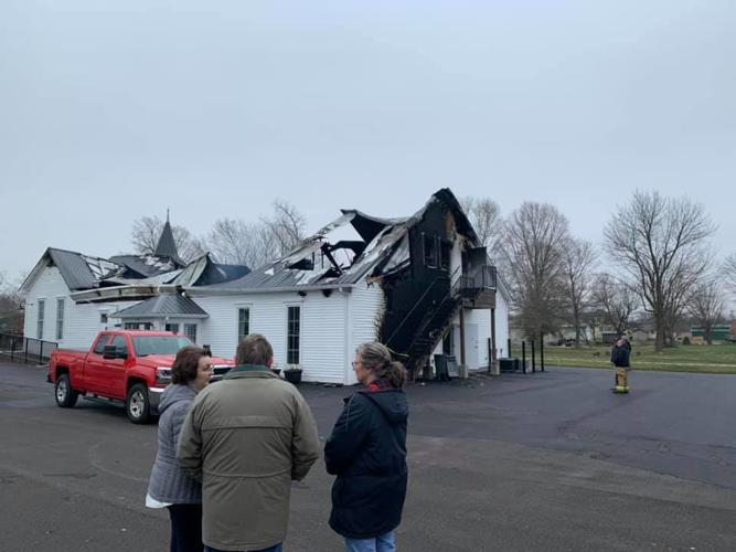 Aftermath of Jan. 27, 2020 fire at The Cecilian Chapel, located in Hardin County, Kentucky
