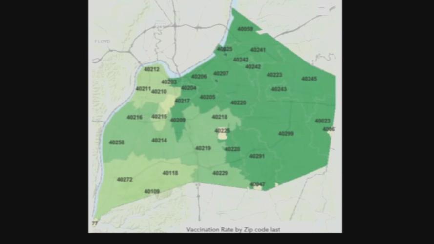 Louisville COVID numbers by zip