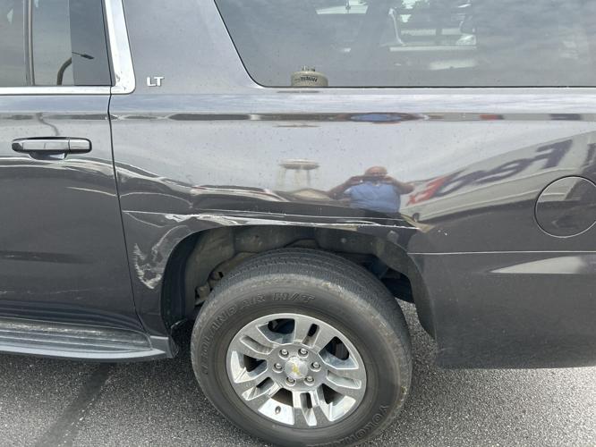 Oldham Co. Judge-Executive's damaged SUV
