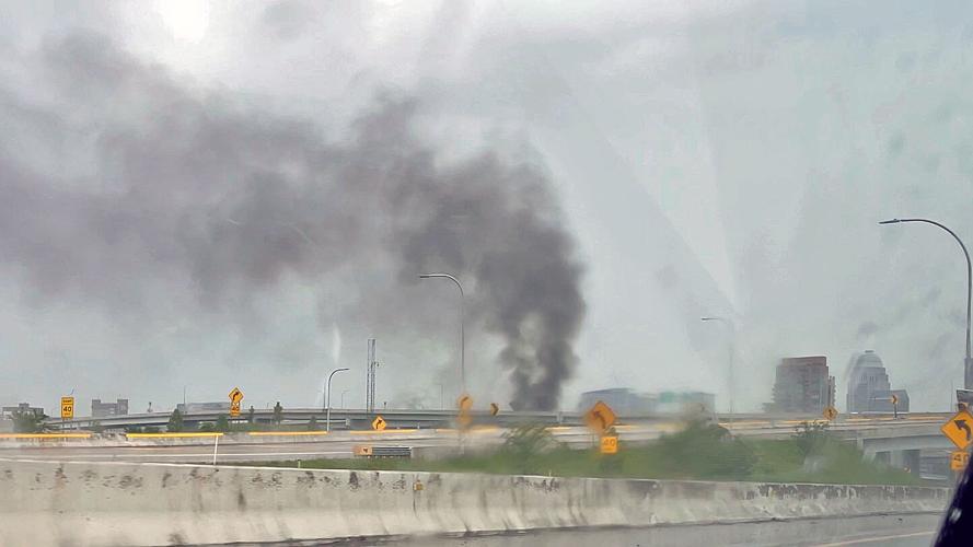 Crash on southbound I-65 near the Kennedy Bridge on May 8, 2023