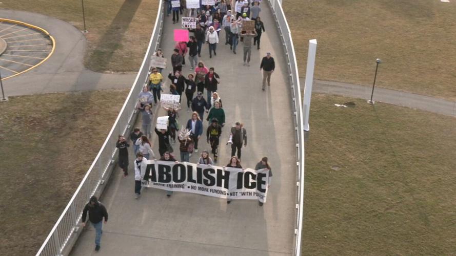 Students anti-ICE protest Louisville 2-16-26
