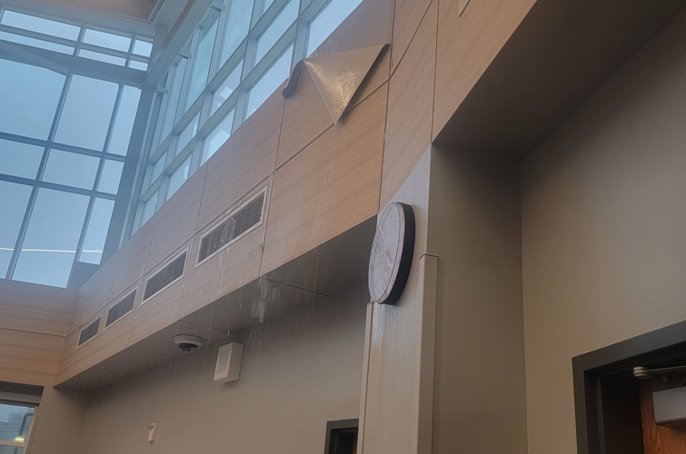 Water damage at Charlestown Elementary School