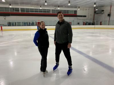 Keith preps for the winter Olympics with an ice skating lesson