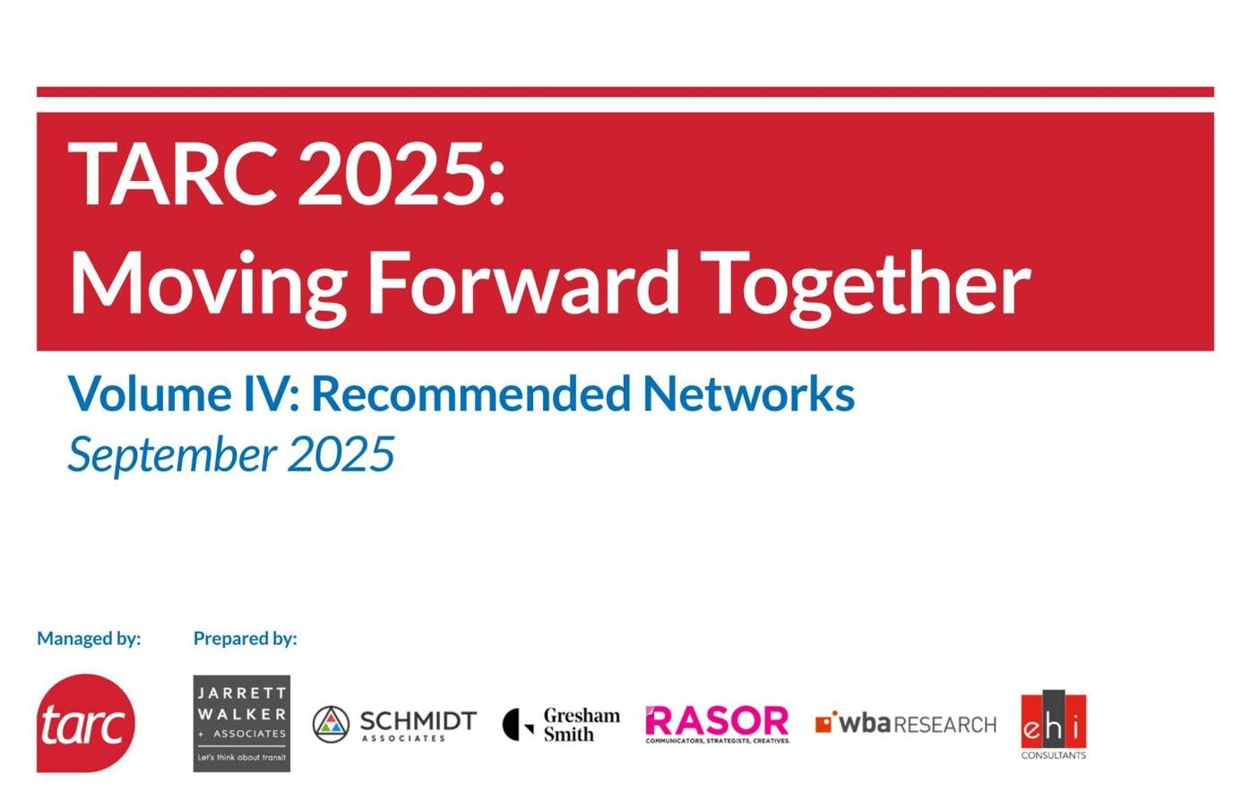 TARC Final Recommended Networks Report - September 2025