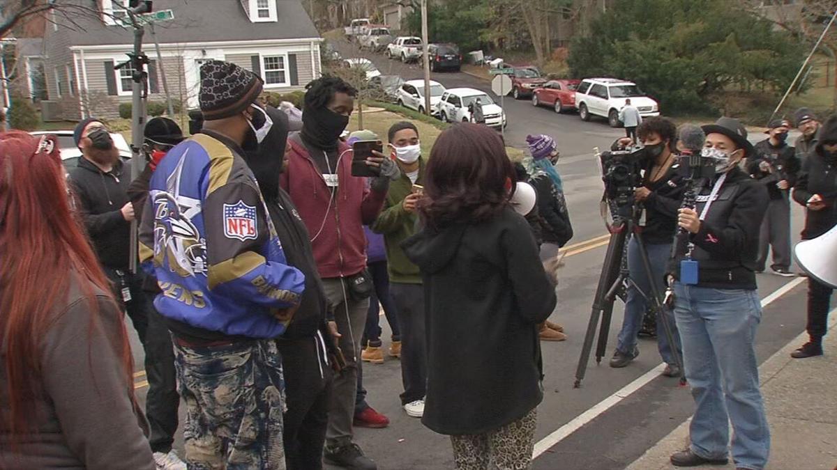 Protesters gather outside Mitch McConnell's home 1-02-21