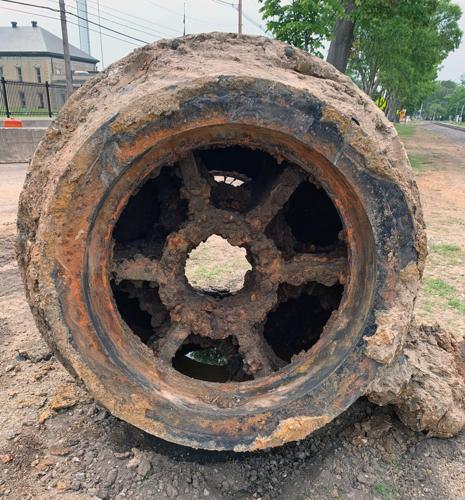 Check valve removed by Louisville Water Company workers in May 2022 during Frankfort Avenue project