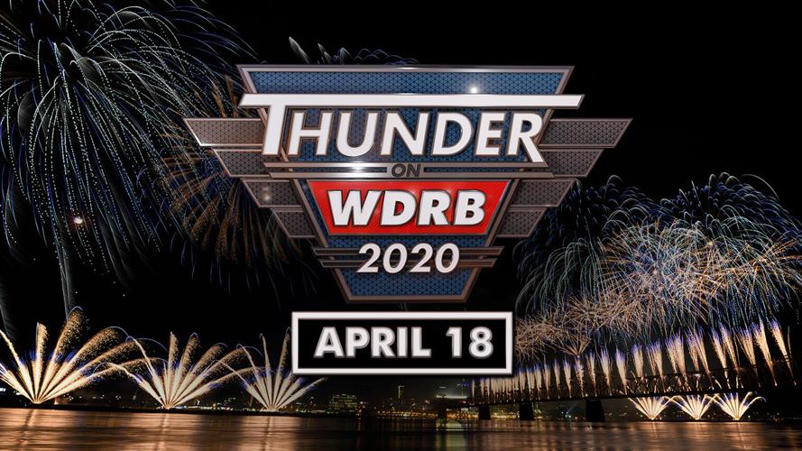 THUNDER ON WDRB 2020 Logo over fireworks